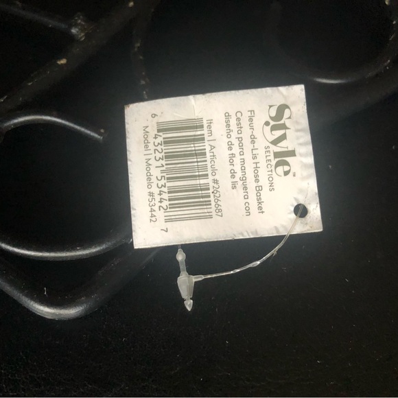 Black decorative hose basket-New - Picture 4 of 4